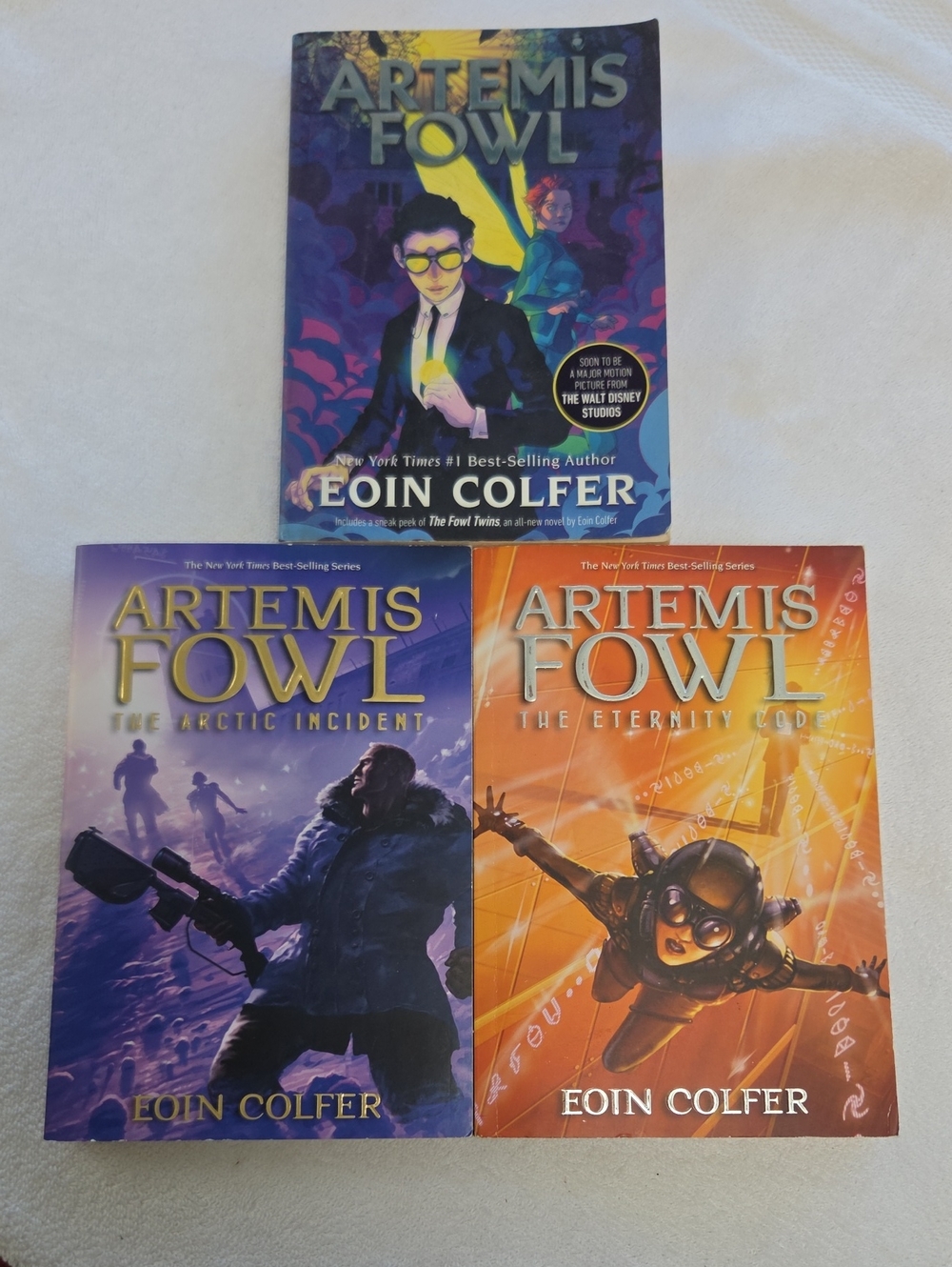 Artemis Fowl Book Set by - Blue, Purple, Orange Covers BOOKS 1, 2 & 3